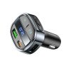 Hoco E70 / bluetooth FM transmitter / USB-C PD 30W / USB QC 3.0 / černý