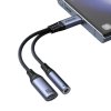 Joyroom SY-C02 adaptér USB-C / USB-C + 3,5mm jack / DAC / rozdvojení