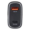 OEM CC53-1A1C rychlá nabíječka do auta 83W / USB QC 3.0 18W + USB-C PD 65W
