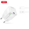 XO CE06 nabíječka s výstupem USB-C PD / 30W / bílá + kabel USB-C / USB-C