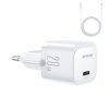 Joyroom JR-TCF02 nabíječka do sítě USB-C PD / QC 3.0/ AFC / 20W / bílá + kabel USB-C/USB-C
