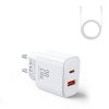 Joyroom JR-TCF05 nabíječka do sítě USB + USB-C PD 20W / QC, AFC, FCP + kabel USB-C/USB-C