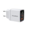 Choetech PD6052 nabíječka GaN / USB-C + USB-A / 35W / LED displej / bílá