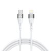 Wozinsky WSTCL1 USB-C PD kabel - Apple Lightning / 1m / 27W / bílý