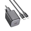 Hoco N40 nabíječka do sítě USB-C PD / QC / 20W + kabel USB-C / Apple Lightning černá