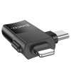 Hoco UA17 adaptér 2v1 USB-C (M) / Apple Lightning (M) / USB OTG (F)