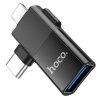 Hoco UA17 adaptér 2v1 USB-C (M) / Apple Lightning (M) / USB OTG (F)