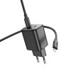 Hoco N42 nabíječka do sítě GaN / 2x USB-C PD, QC / 45W + kabel USB-C / Apple Lightning čer