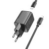 Hoco N41 nabíječka do sítě USB-A + USB-C PD, QC + kabel USB-C / Apple Lightning 20W černá