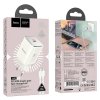 Hoco N43 nabíječka do sítě GaN / USB-C PD, QC + kabel USB-C / USB-C / 30W / bílá