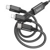 Hoco X76 USB kabel 3v1 Apple Lightning / Micro USB / USB-C 1m / 2A černý
