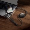 Baseus Free2Draw svinovací kabel 3v1 USB-C / Apple / Micro USB / USB-C 100W / 1,1m black