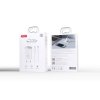 XO CE21 nabíječka s výstupem USB-A + USB-C PD / 30W / GaN / bílá + kabel USB-C / Lightning