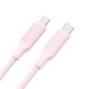 XO NB-Q265B kabel USB-C - USB-C / 1m / 3A / 60W / PD / růžový
