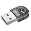 Hoco UA28 USB Bluetooth adaptér / BT v5.1 / transparent black