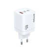 BWOO CDA147 rychlonabíječka s výstupem 2x USB-C PD + USB-A / 65W / GaN / bílá