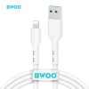 BWOO X172L USB kabel - iPhone Lightning / 1m / 3A / bílý