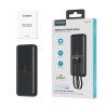 Choetech B654 powerbanka 10000mAh, 22.5W, USBA + USB-C, kabel USB-C + Lightning, černá