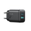 Joyroom JR-TCF13 rychlonabíječka do sítě USB-C + UAB-A / 25W / PD / SFC / PPS / černá