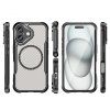 Leading MagSafe case pouzdro / kryt pro Apple iPhone 16 transparentní / černá
