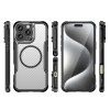 Leading MagSafe case pouzdro / kryt pro Apple iPhone 16 PRO transparentní / černá