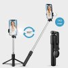 Wozinsky WR1YXS selfie tyč / stativ / tripod s bluetooth ovladačem / LED osvětlení / černá