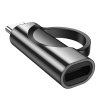 Hoco UA32A OTG adaptér pro USB-C (M) / Apple Lightning (F) / 3A/60W / LED displej / černý