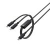 Acefast C5-11 USB-C kabel 2v1 / 2x USB-C / 1,2m / 100W / černý