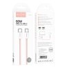 Hoco X104 kabel USB-C PD - USB-C / 1m / 60W / bílá / růžová