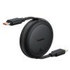 Baseus Free2Pull Mini Series / svinovací kabel USB-C - USB-C PD / 60W / 1m / černý