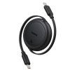 Baseus Free2Pull Mini Series / svinovací kabel USB-C - USB-C PD / 60W / 1m / černý