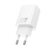 Hoco N62 GaN rychlonabíječka do sítě USB-C 30W / PD, QC 3.0, FCP, AFC / bílá