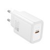 Hoco N62 GaN rychlonabíječka do sítě USB-C 30W / PD, QC 3.0, FCP, AFC / bílá