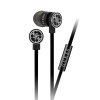 Guess GUEPWIBK stereo headset sluchátka 3,5mm jack stříbrná/černá