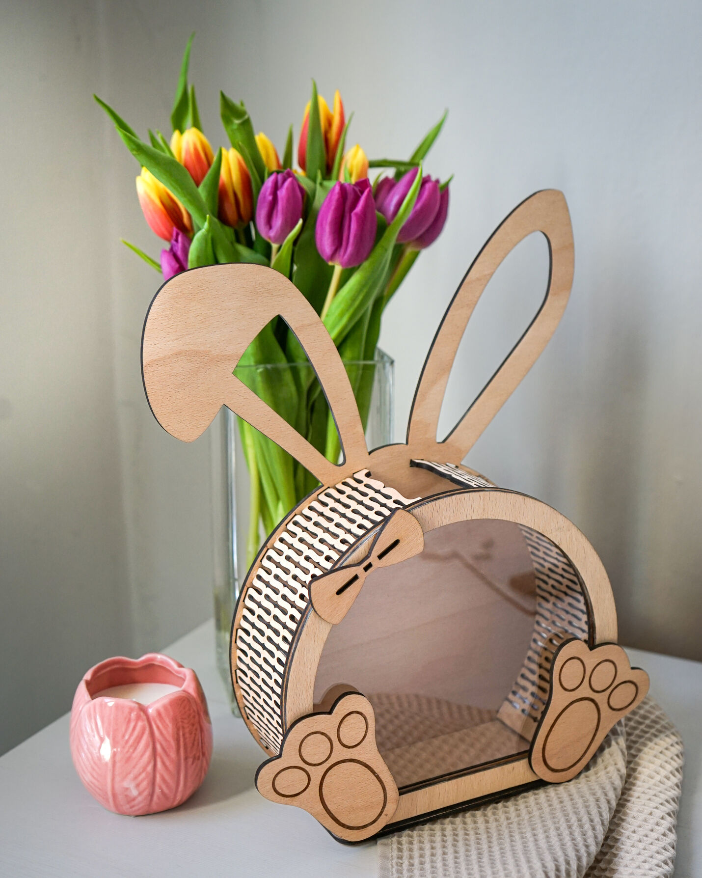 Roztomilý velikonoční zajíček dekorace