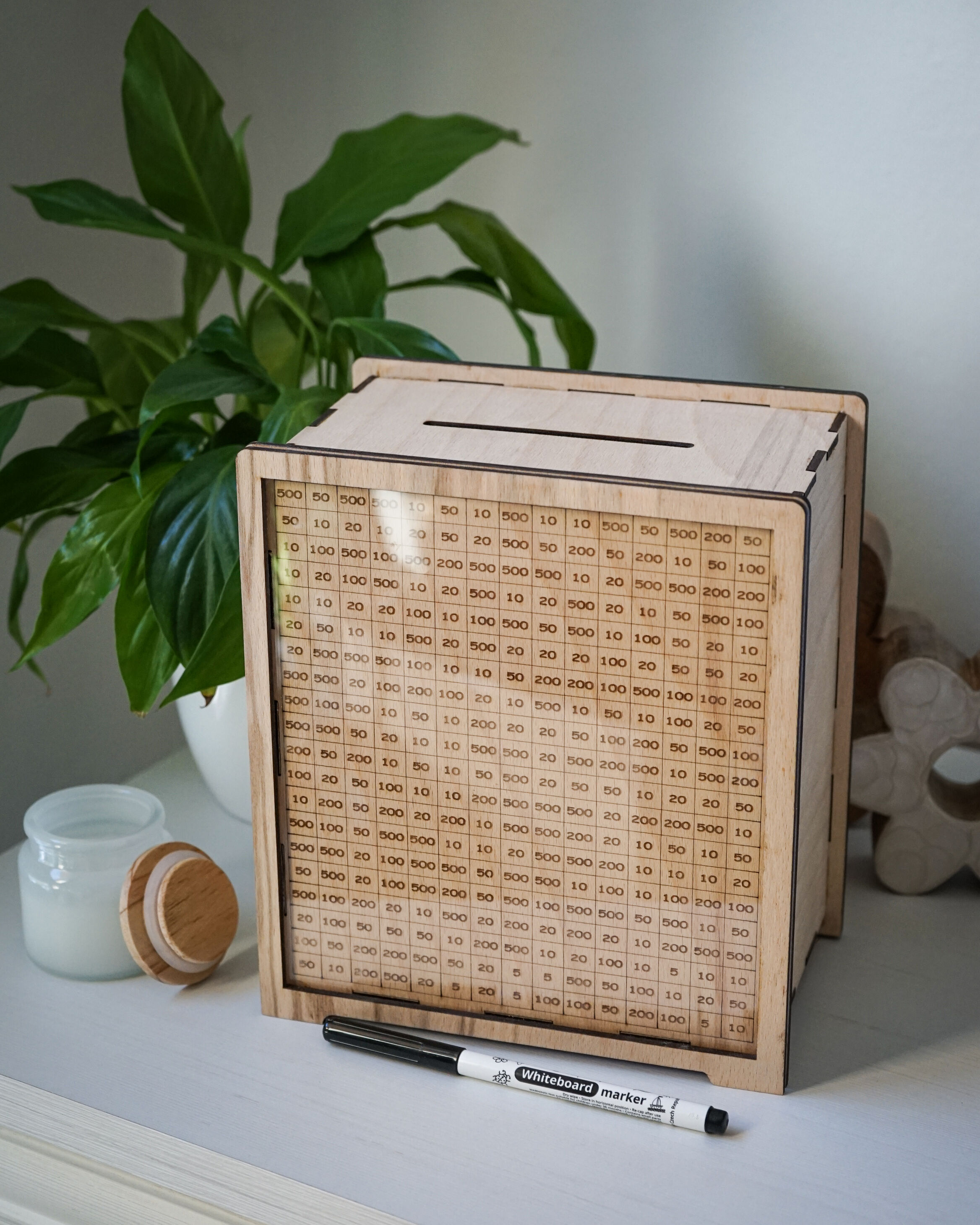 Motivační tabulka pod plexisklem