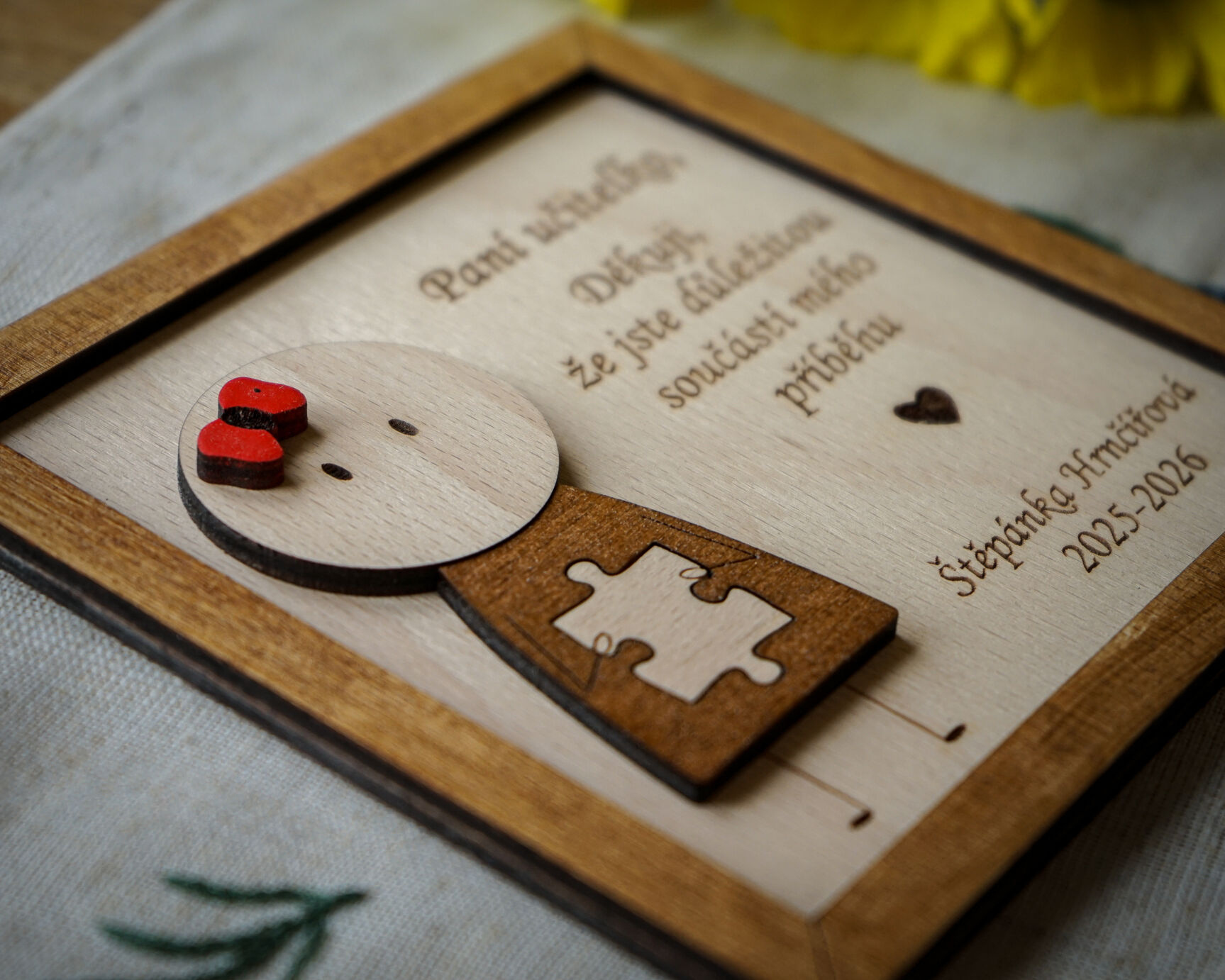 Plastický 3D design dřevěného obrazu