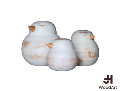 Dřevěný ptáček Retro – minimalistická dekorace s patinou