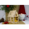 Dřevěný dekorativní domeček – lucerna (malá)