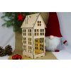 Dřevěný dekorativní domeček – lucerna (velká)