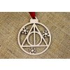 Sada 8 dřevěných ozdob Harry Potter – kouzelná dekorace na stromeček