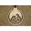 Sada 8 dřevěných ozdob Harry Potter – kouzelná dekorace na stromeček