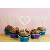 Zápichy na cupcakes – dřevěná srdíčka