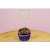 Zápichy na cupcakes – dřevěná srdíčka