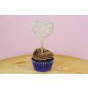 Zápichy na cupcakes – dřevěná srdíčka