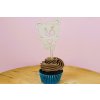 Medvídkové zápichy na cupcakes – dřevěné dekorace