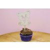 Medvídkové zápichy na cupcakes – dřevěné dekorace