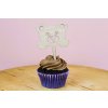 Medvídkové zápichy na cupcakes – dřevěné dekorace