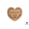 Svatební krabička na prstýnky – dřevěné srdce s gravírováním
