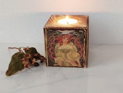 Svícen 80x80-80- s obrázkem - Dívka